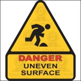  Danger - Uneven surface 